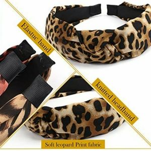 Headband with leopard animal print